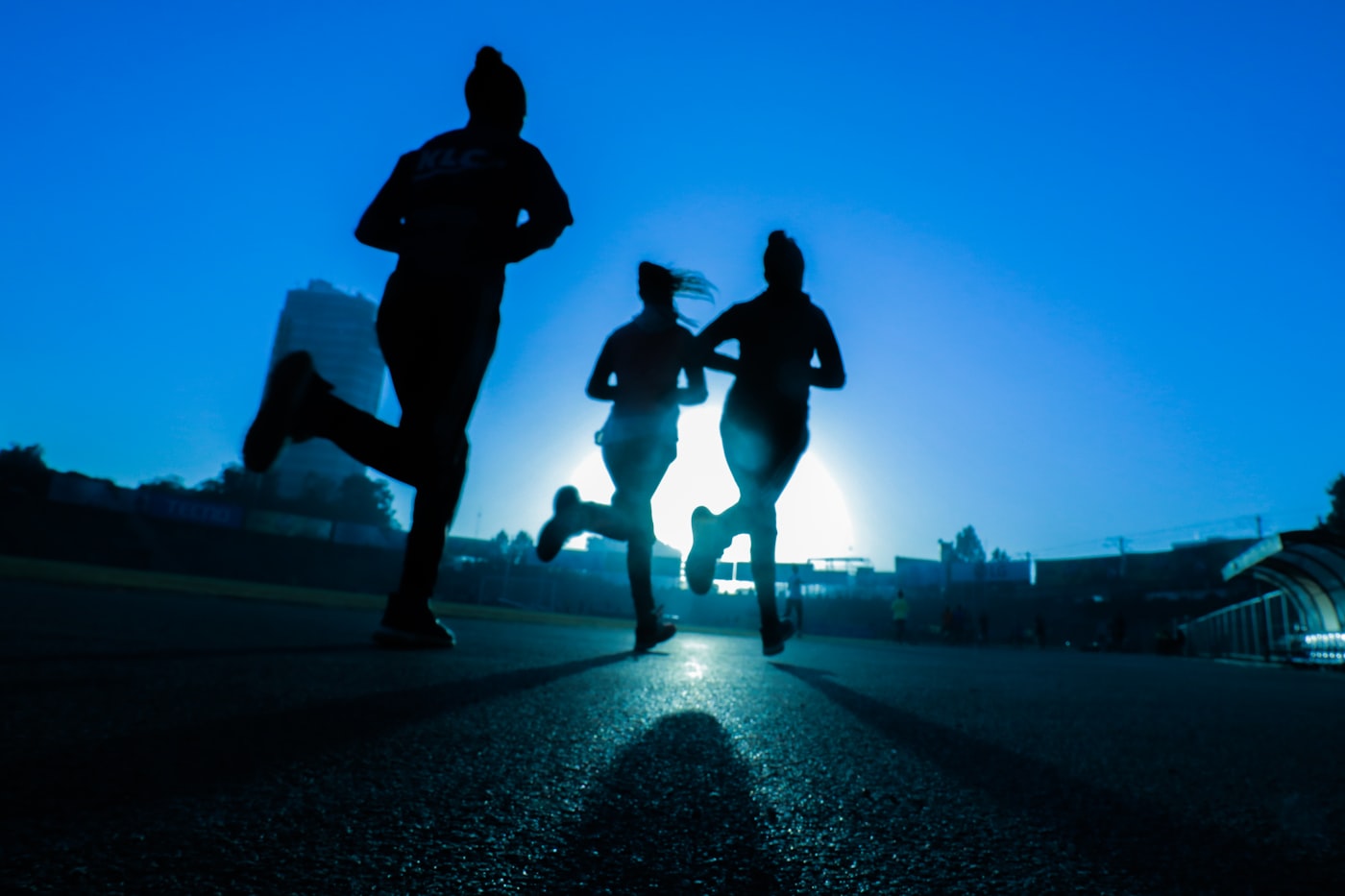 Runners at first light